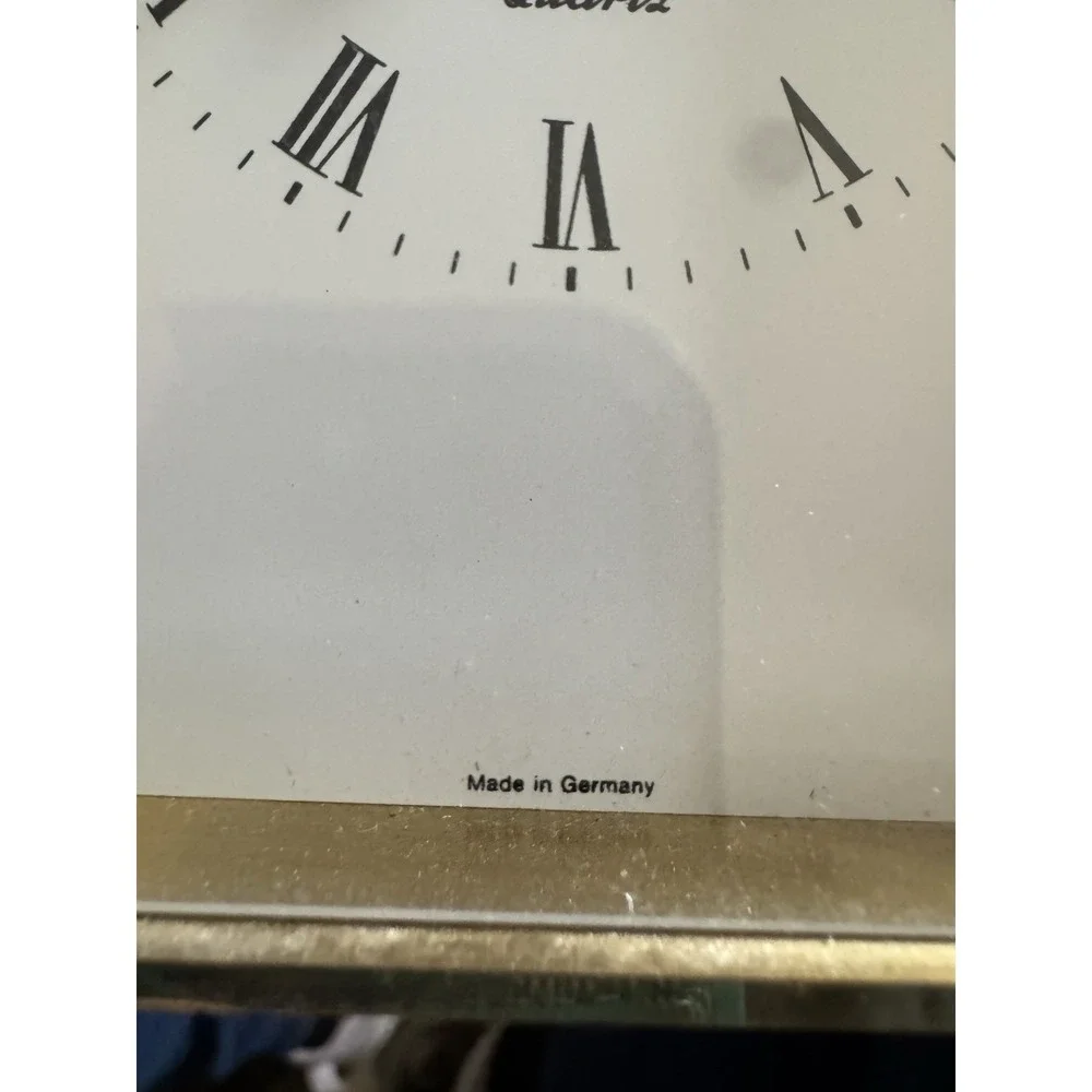 Ridgeway‎ Brass Carriage Clock Quartz Roman Numeral Made In Germany